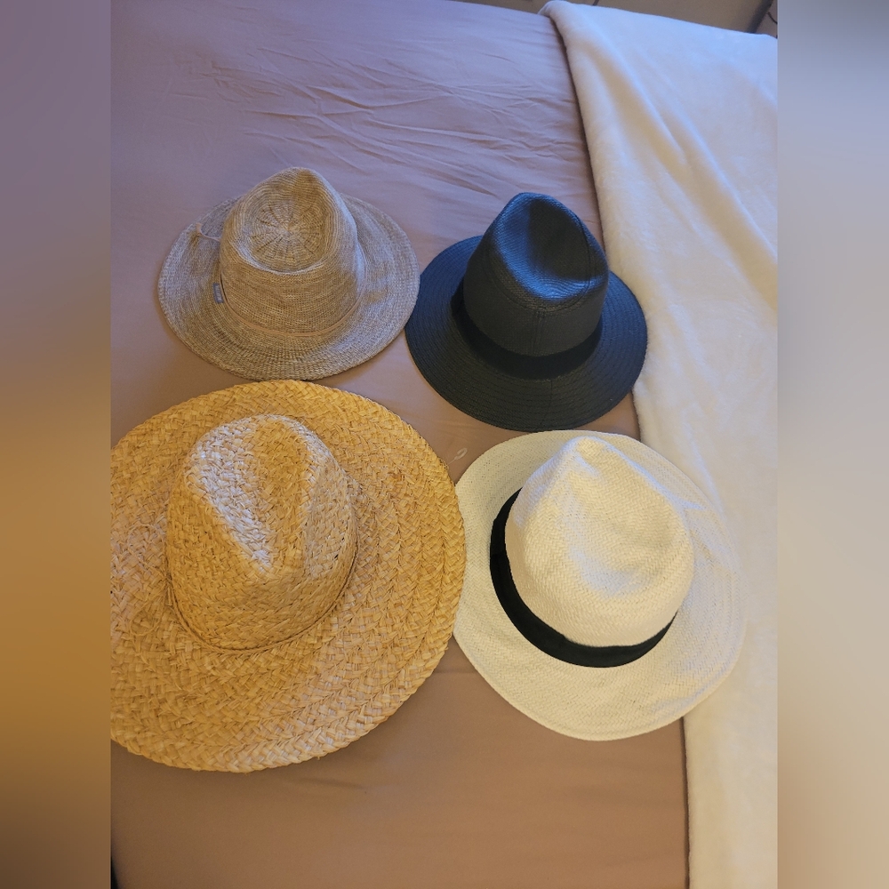 H&M Women's Fedora Hat Collection - Black, White, Tan, Cream